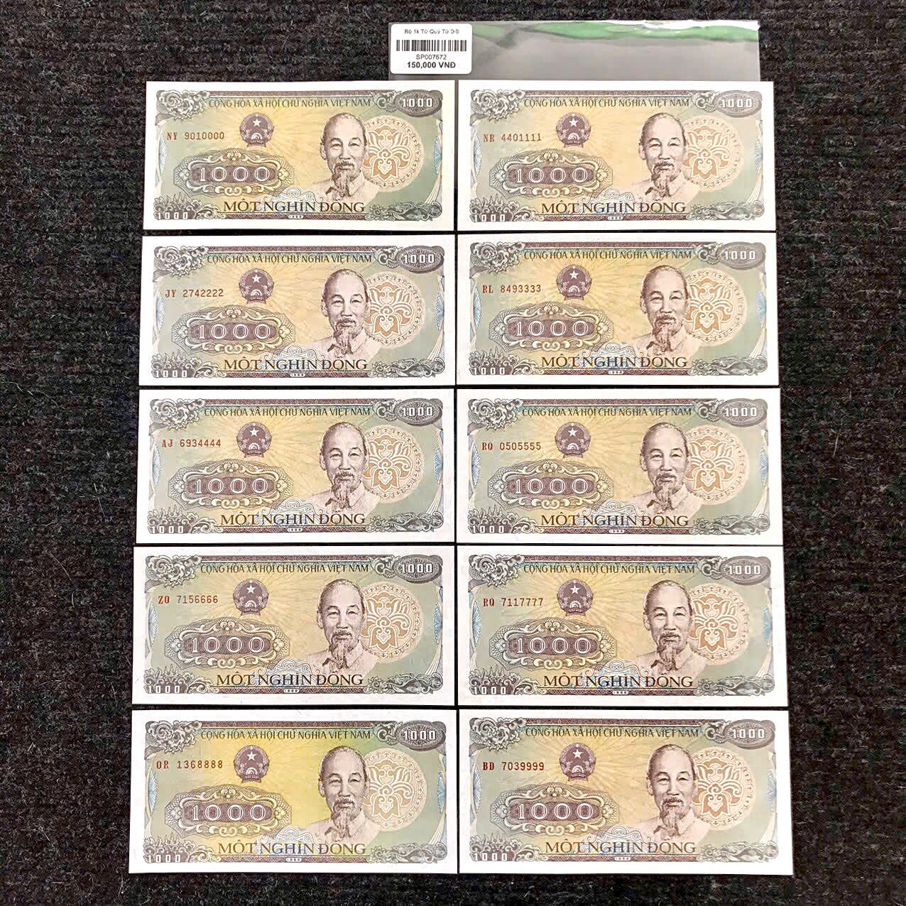 Bộ 1k Tứ Quý Từ 0-9 - SP007672