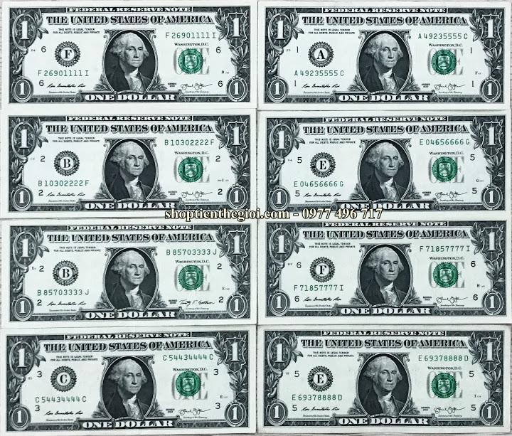 Bộ 1usd tứ quý tứ 1-8