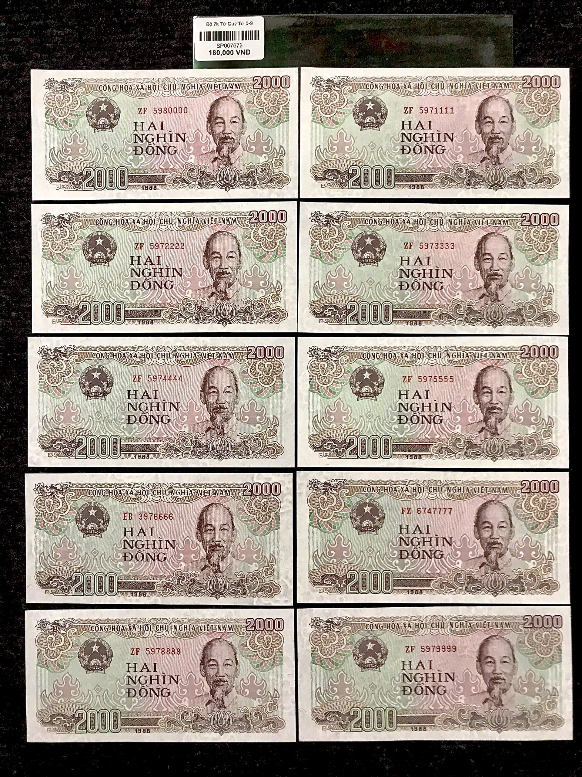 Bộ 2k Tứ Quý Từ 0-9 - SP007673