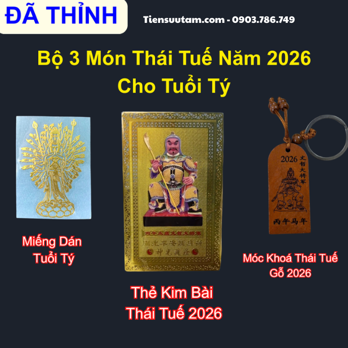 Bộ 3 Món Thái Tuế Năm 2026 Cho Tuổi Tý - SP008239