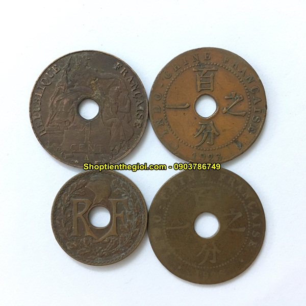 Bộ 4 xu Nhất Chi Phân 1928-1939