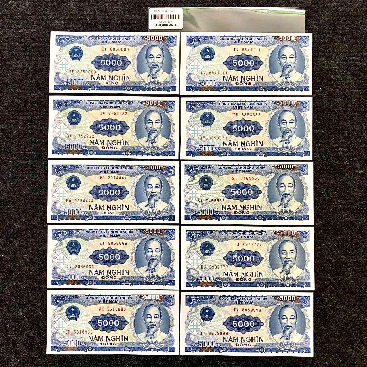 Bộ 5k Tứ Quý Từ 0-9 - SP007677