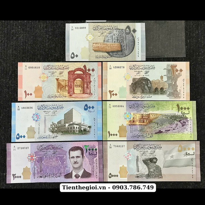 Bộ 7 tờ tiền Syria - SP008050
