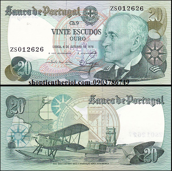 Bồ Đào Nha 20 Escudos 1978 UNC