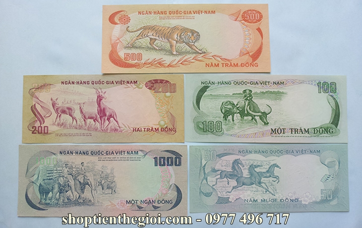 Bộ thú 5 tờ năm 1972