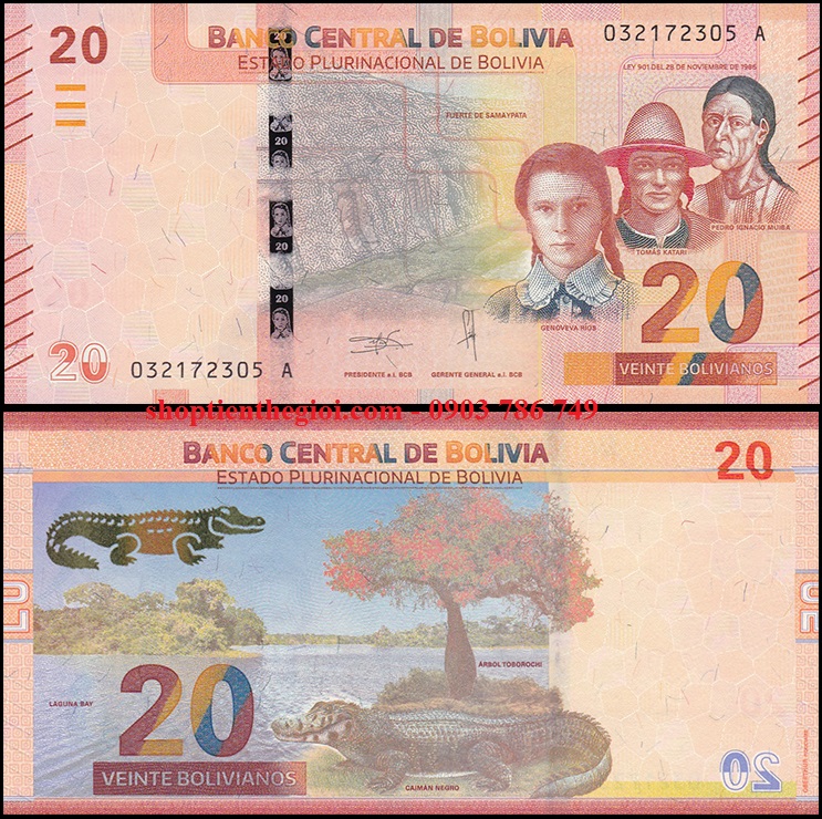 Bolivia 20 bolivianos 2018 UNC