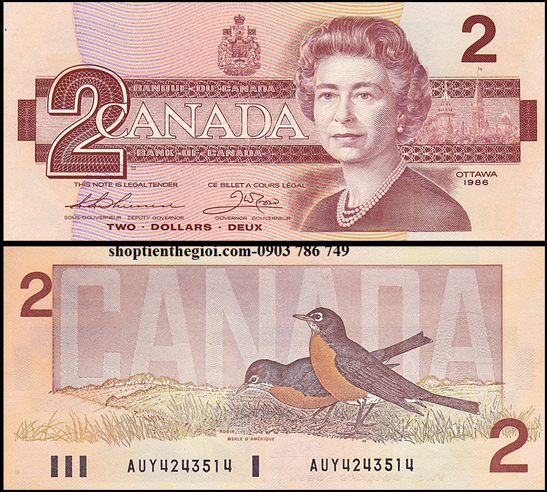 Canada 2 dollar 1986 UNC