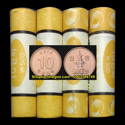 Cây 50 xu Hàn Quốc 10 xu 2014