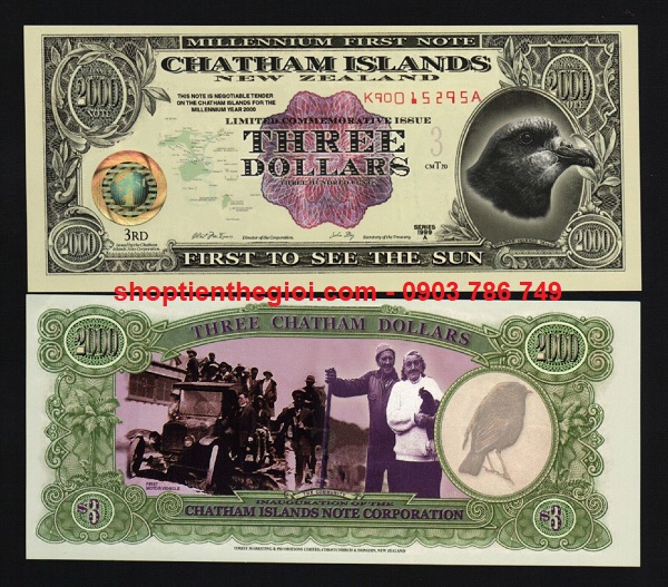 Chatham 3 Dollars 2000 UNC (tờ) - SP006097