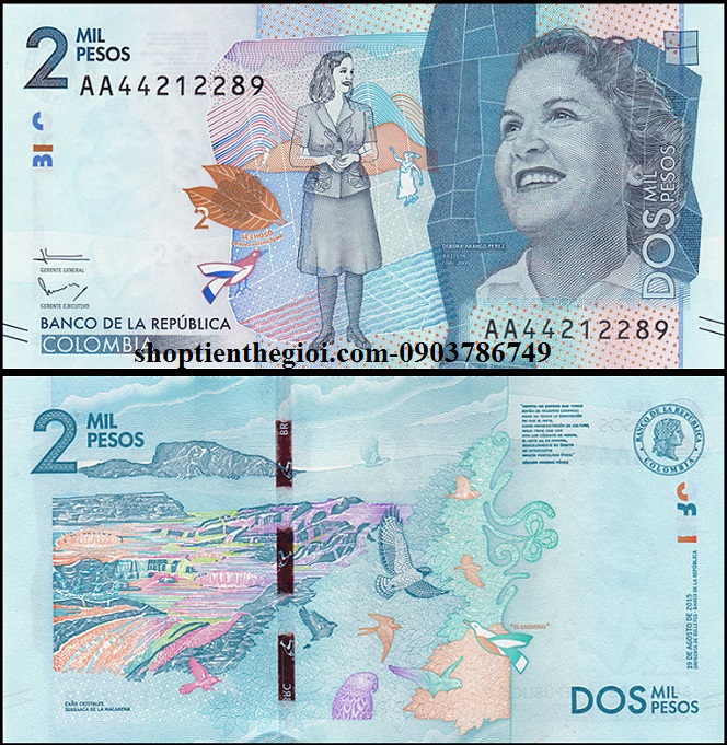 Colombia 2 Mil Pesos 2015 UNC