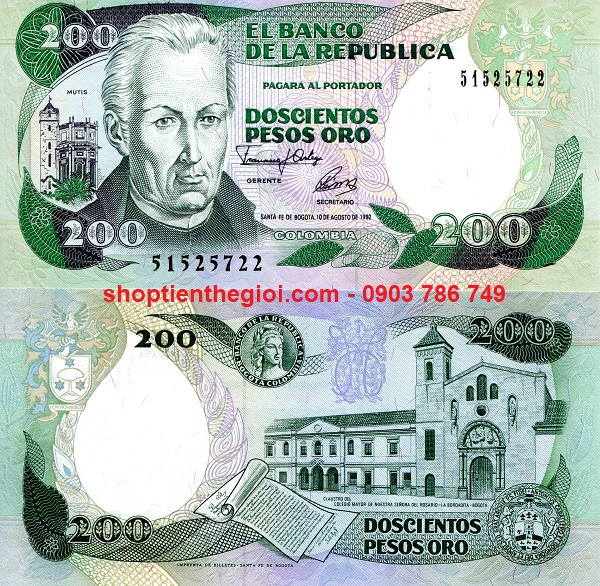 Colombia 200 Pesos 1992 UNC - SP001745