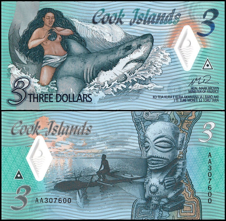 Cook Islands 3 Dollars 2021 Polyme UNC - SP006007