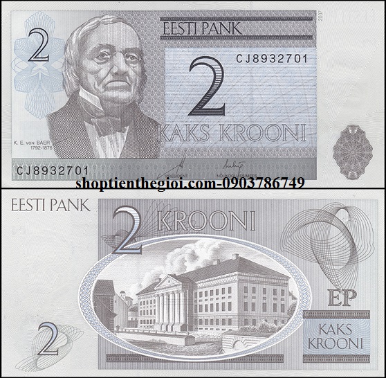 Estonia 2 Krooni 1992 UNC