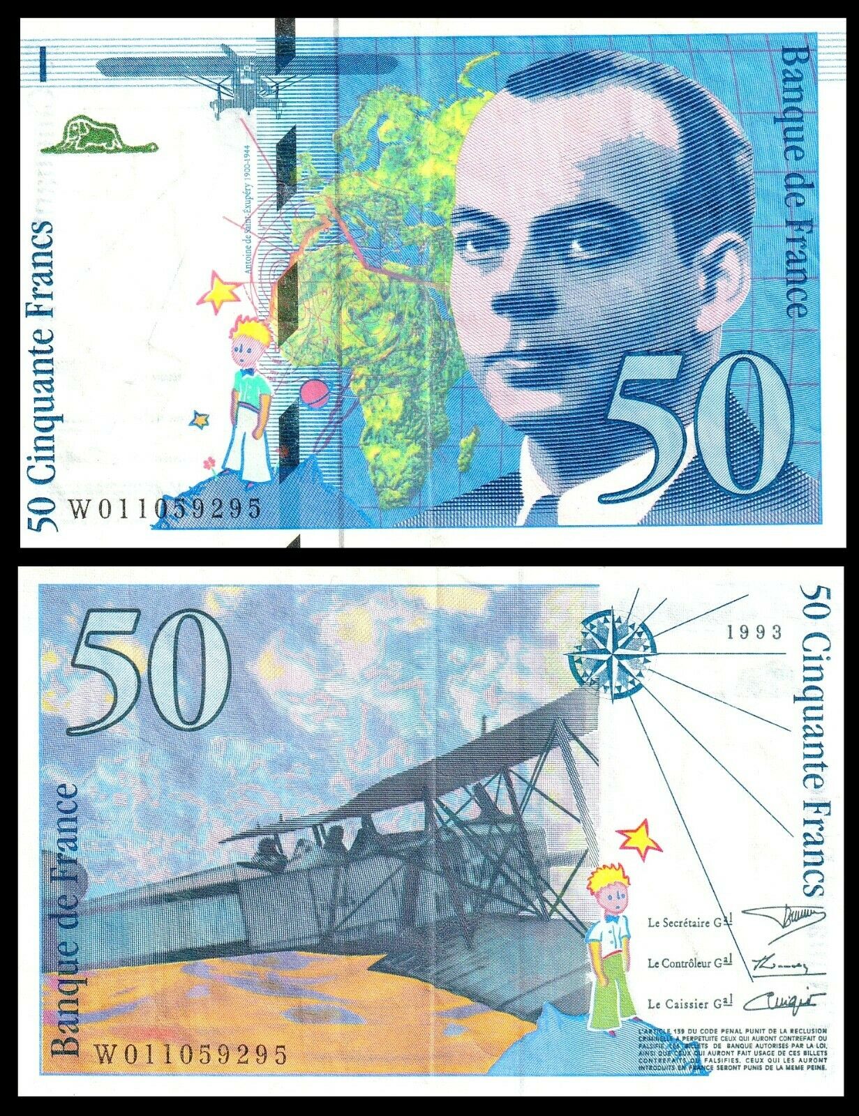 France - Pháp 50 Francs 1994 XF-AU