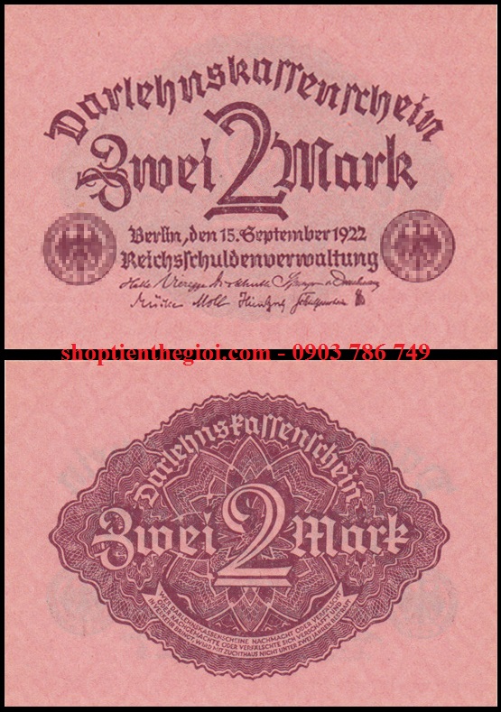 Germany - Đức 2 Mark 1922 UNC