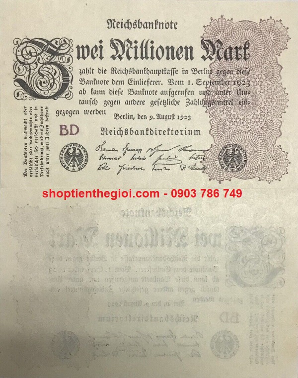 Germany - Đức 2 Triệu Mark 1923 XF - SP006126