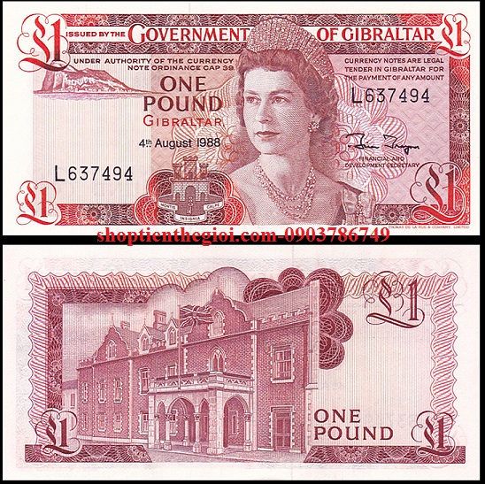 Gibraltar 1 pound 1988 UNC
