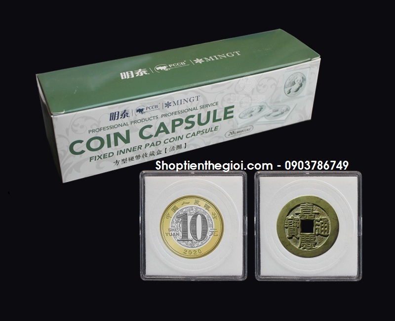 Hộp 20 Capsule Vuông Đựng Xu