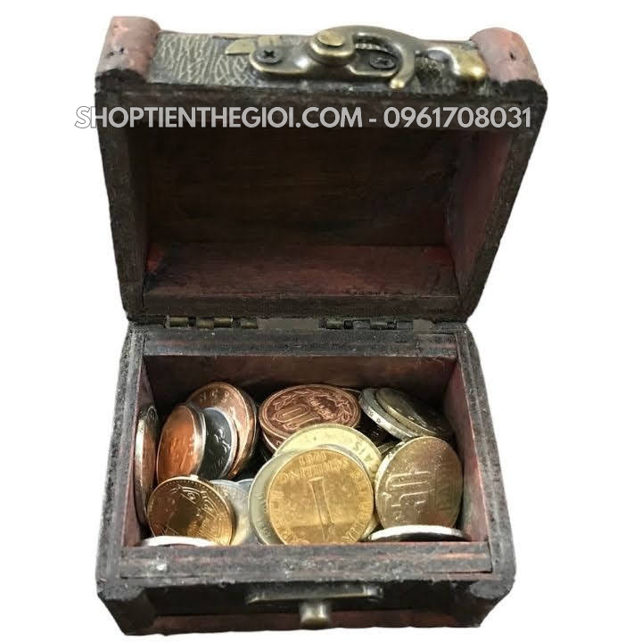 Hộp Rương Đựng 30 Xu Thế Giới Khác Nhau - SP006122