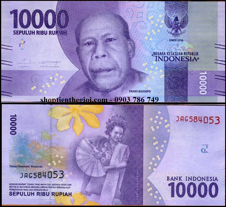 Indonesia 10.000 Rupiah 2016 UNC