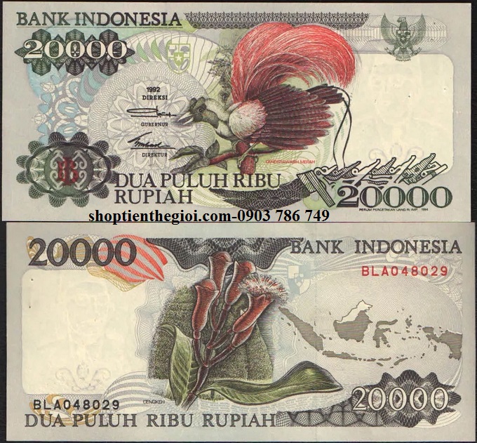 Indonesia 20.000 Rupiah 1992 UNC