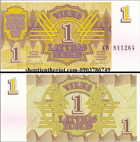 Latvia 1 Rubli 1992 UNC