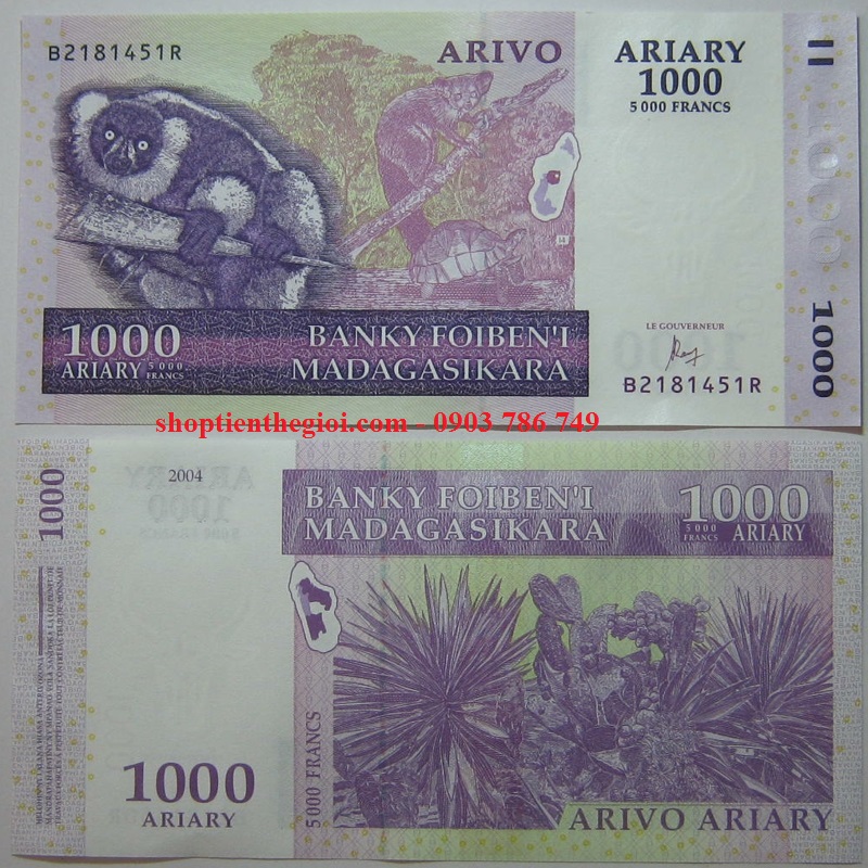 Madagasca 1000 Aliari 2004 UNC