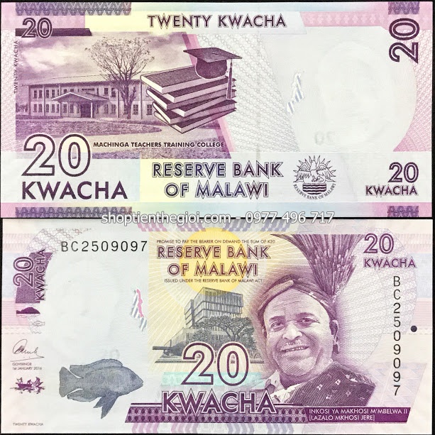 Malawi 20 Kwacha 2015 UNC