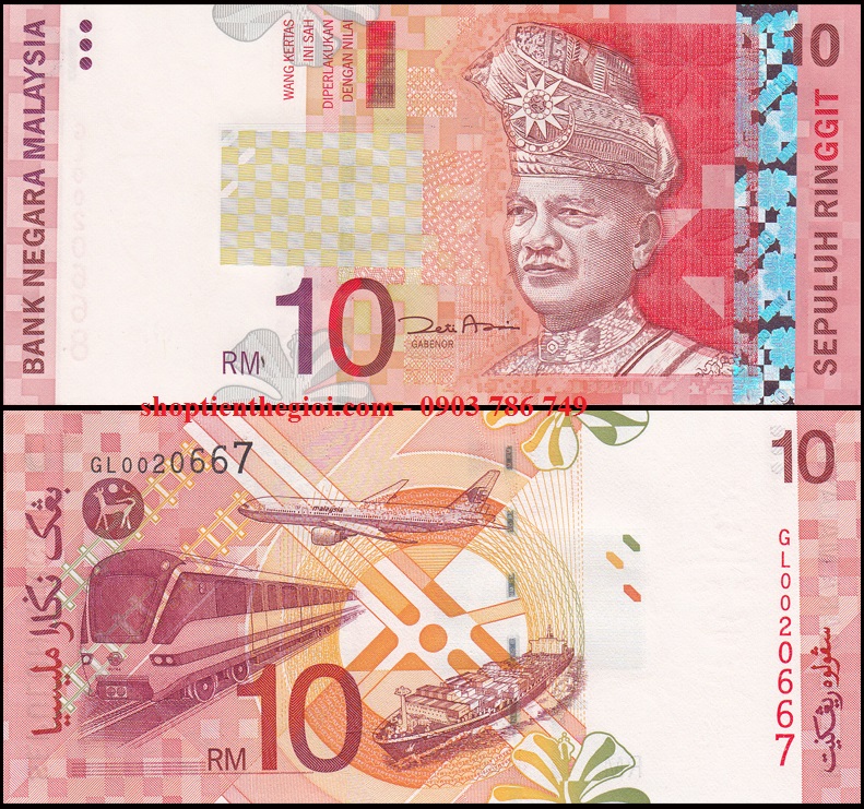 Malaysia 10 Ringgit 2001 UNC