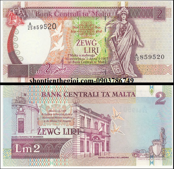Malta 2 Liri 1994 UNC