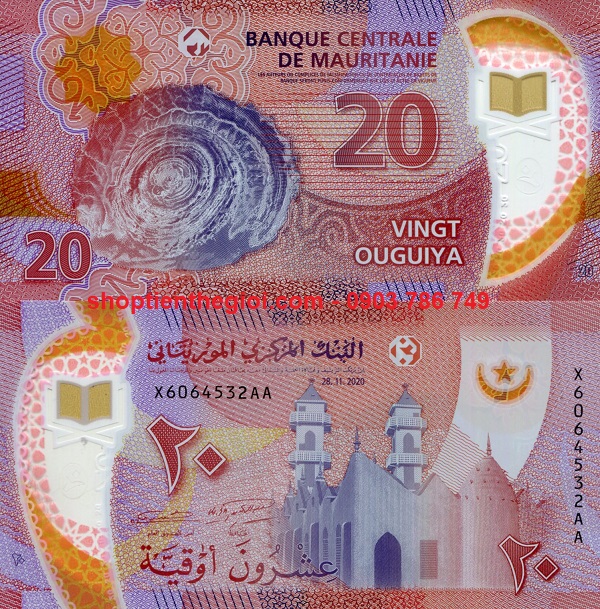 Mauritania 20 Ouguiya 2021 UNC Polyme (tờ) - SP006137