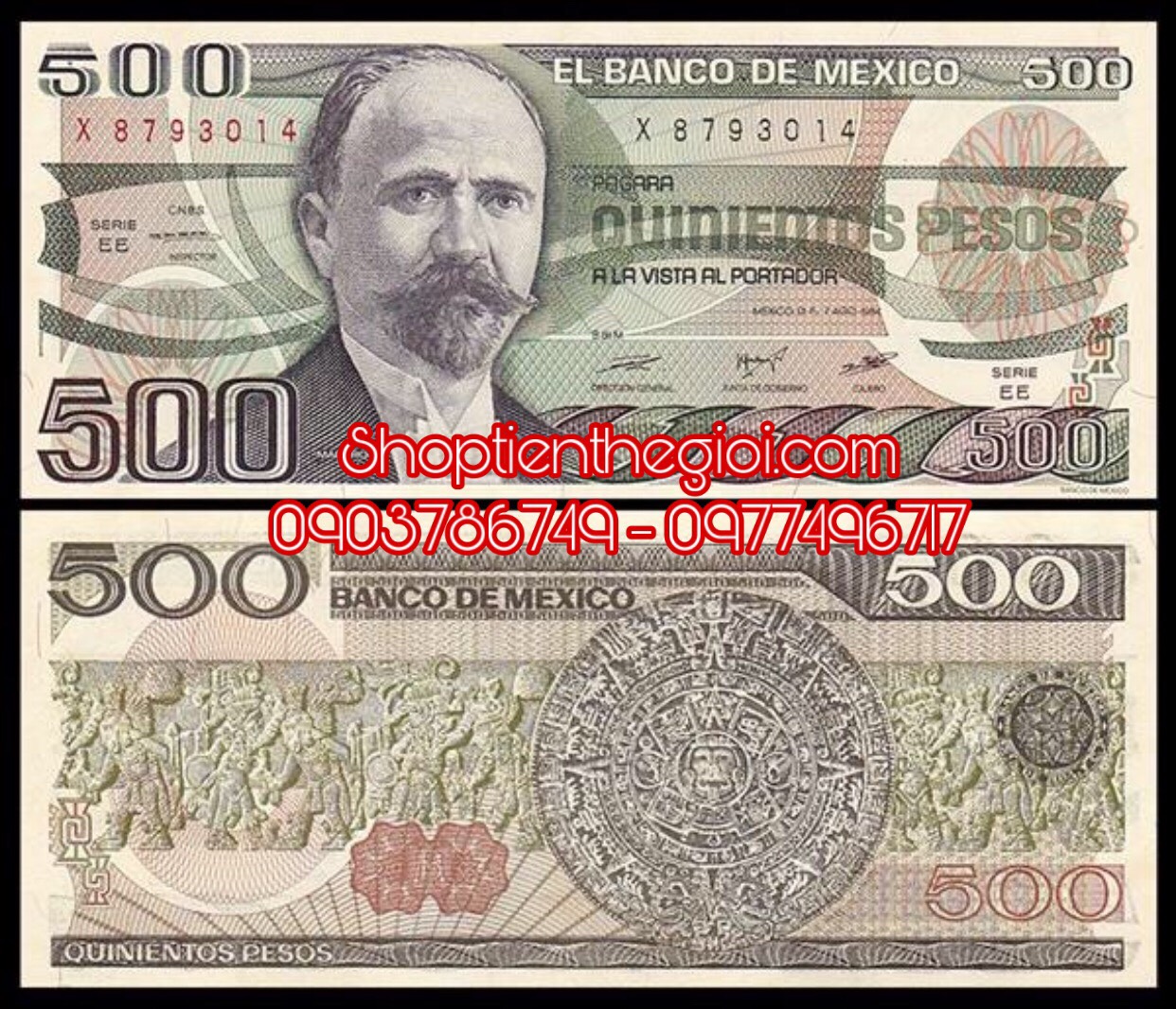 Mexico 500 Pesos 1983 UNC