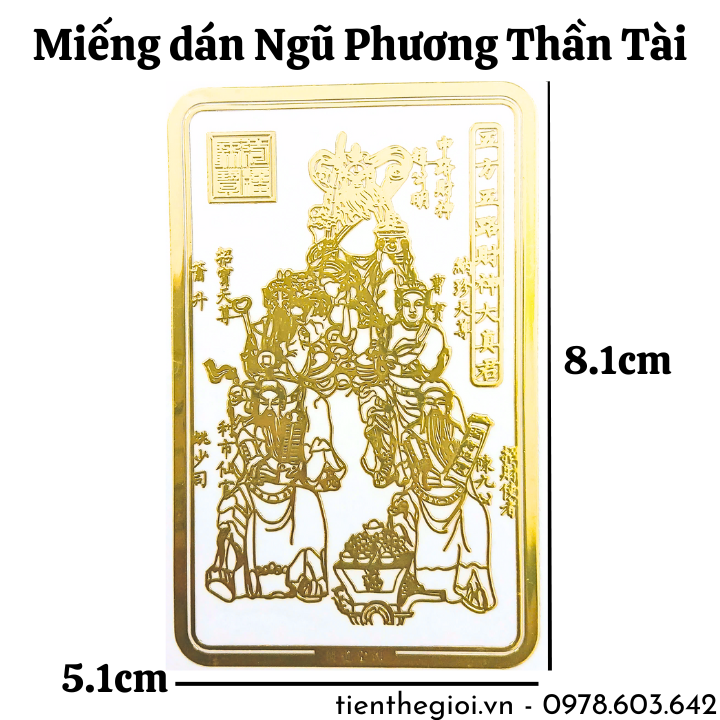 Miếng Dán Ngũ Phương Thần Tài - SP007780