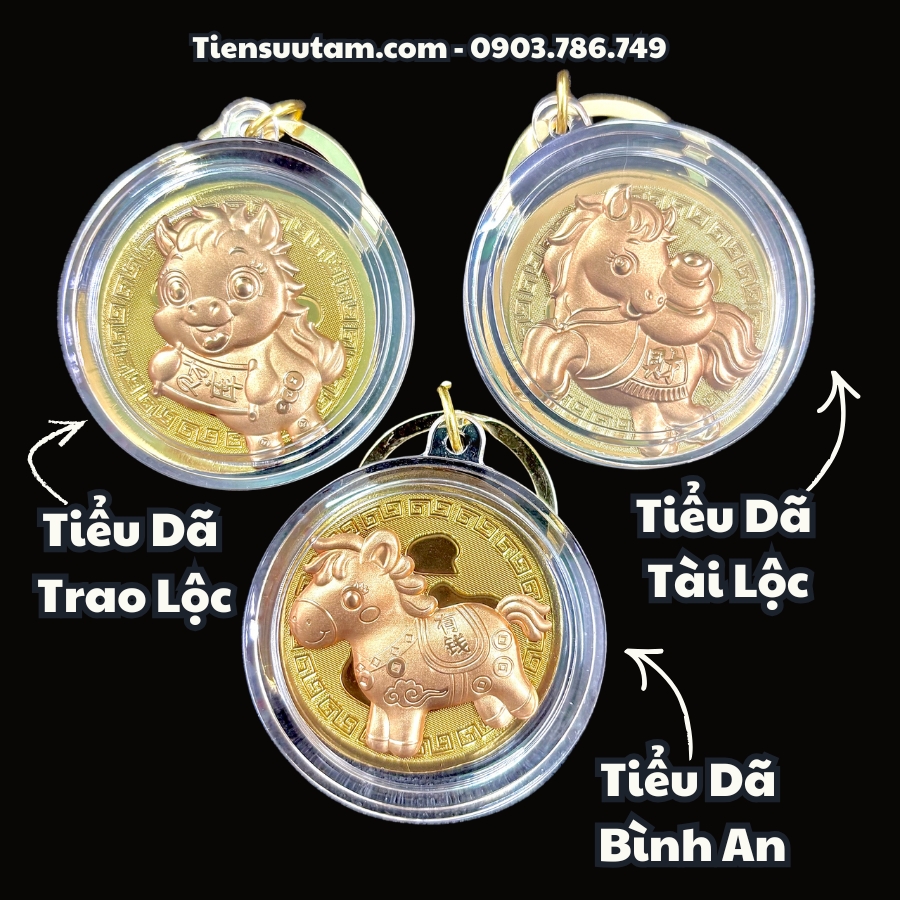 Móc Khoá Miếng Đồng Xu Con Ngựa Cute 2026 - SP008291