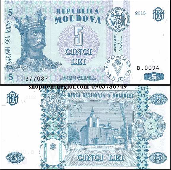 Moldova 5 Leu 2013 UNC
