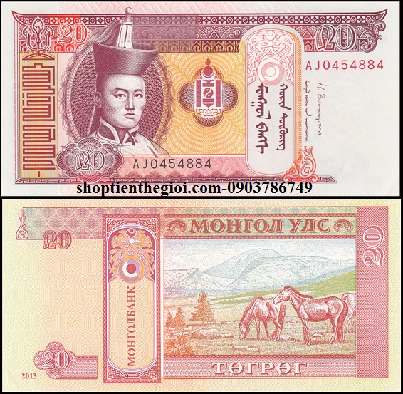Mông Cổ 20 Tugrik 2011 UNC