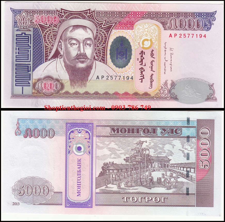 Mông Cổ 5000 Tugrik 2013 UNC