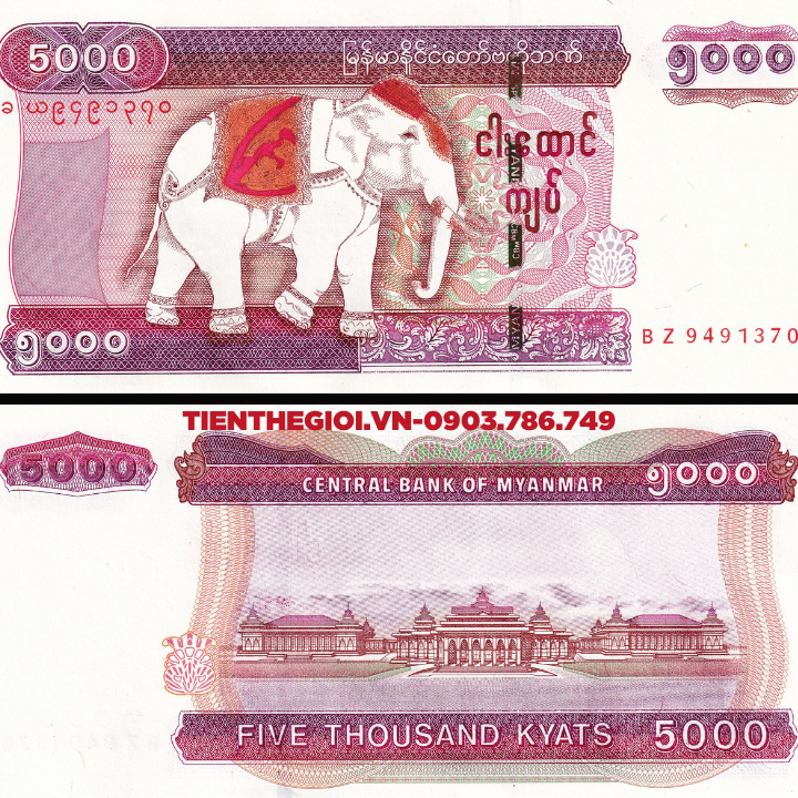 Myanmar 5000 Kyats 2015 UNC - SP001460