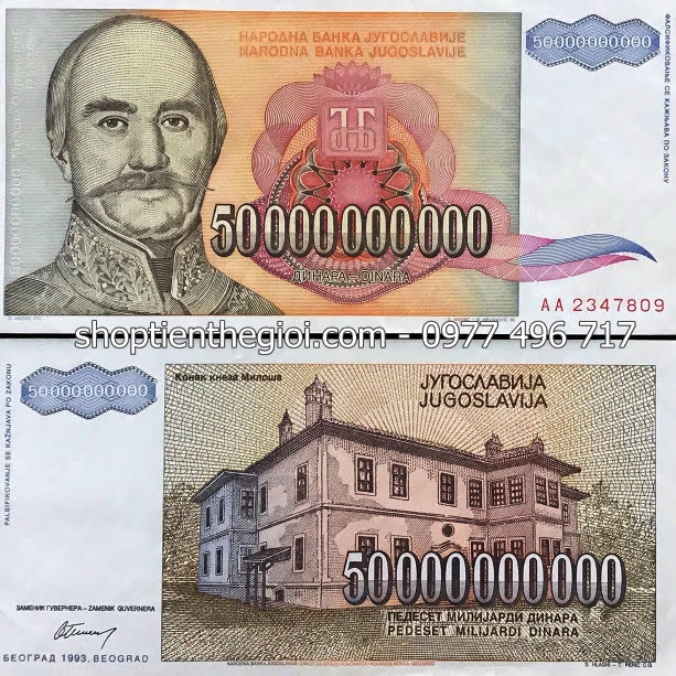 Nam Tư 50 tỷ Dinara 1986