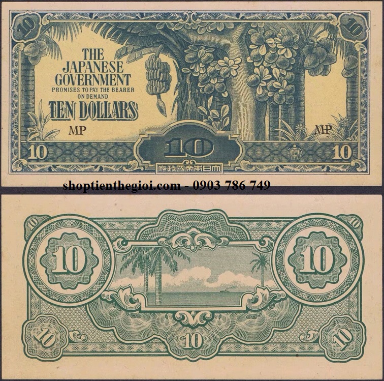 Nhật 10 Dollars quân đội Nhật tại Malaysia