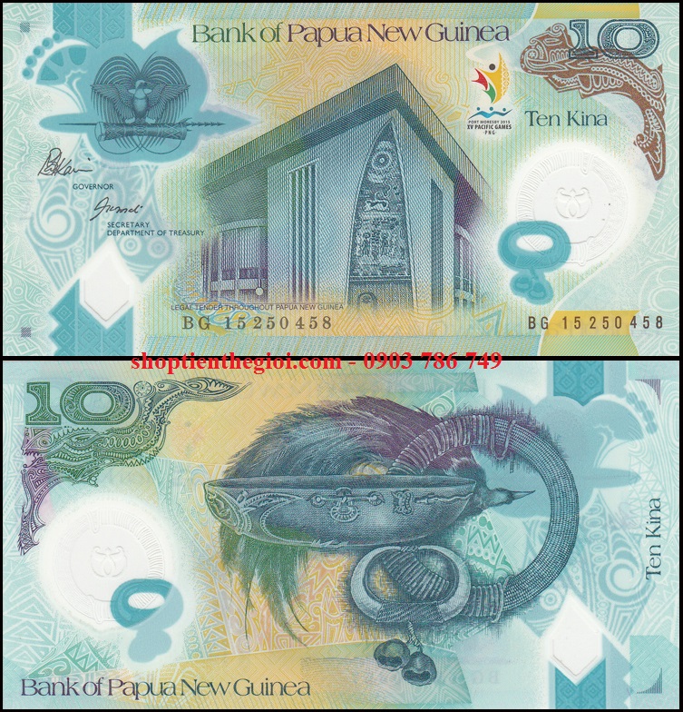 Papua Newginea 10 kina 2015 UNC polyme
