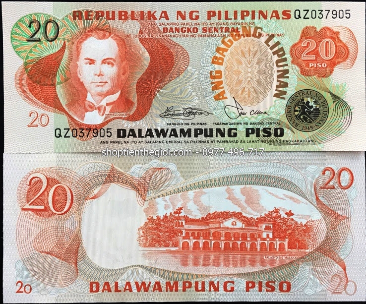 Philippines 20 Piso 1969 UNC