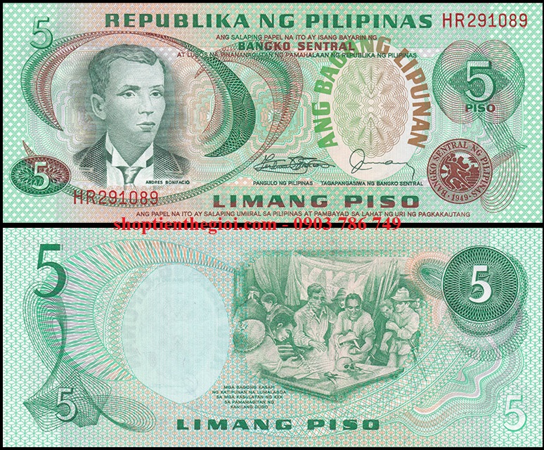Philippines 5 Piso 1974 - 1985 UNC