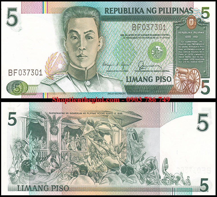 Philippines 5 Piso 1985 UNC