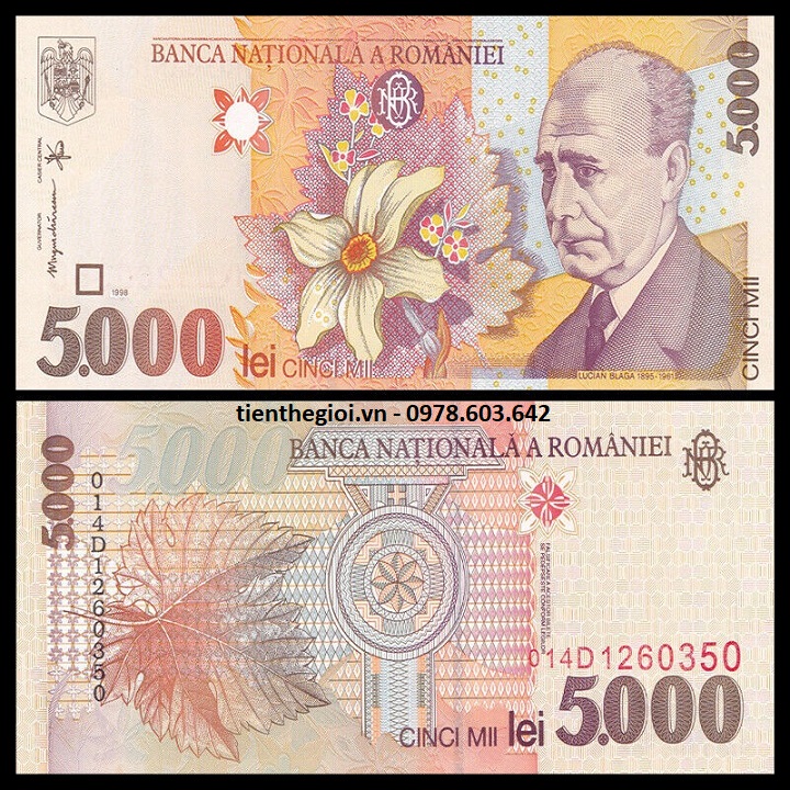 Romania 5000 Lei 1998 UNC - SP007629