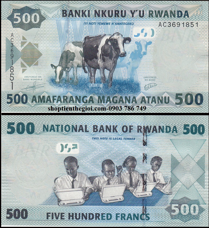 Rwanda 500 Francs 2013 UNC