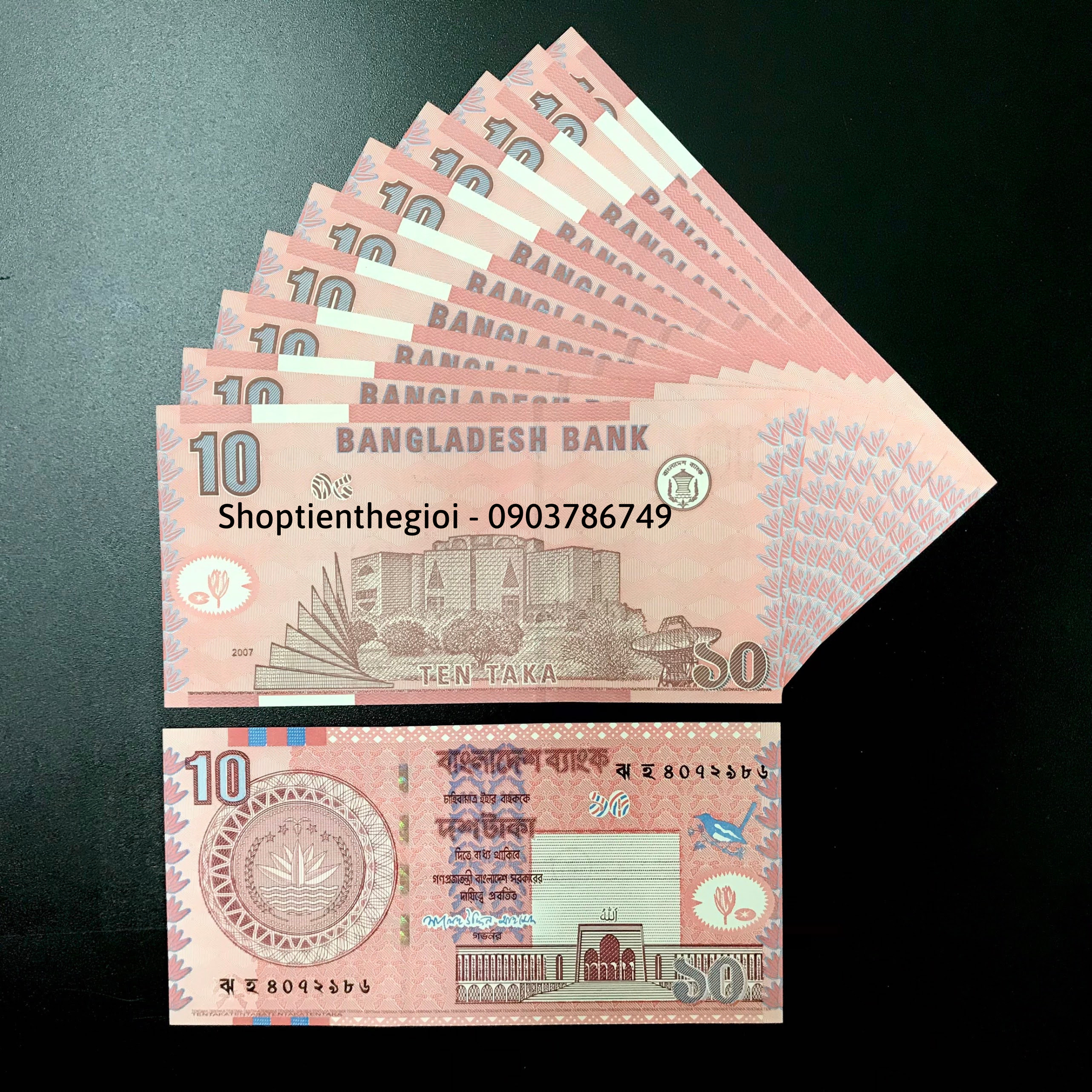 Sỉ 10 Tờ Bangladesh 10 Taka 2010 UNC - SP001451