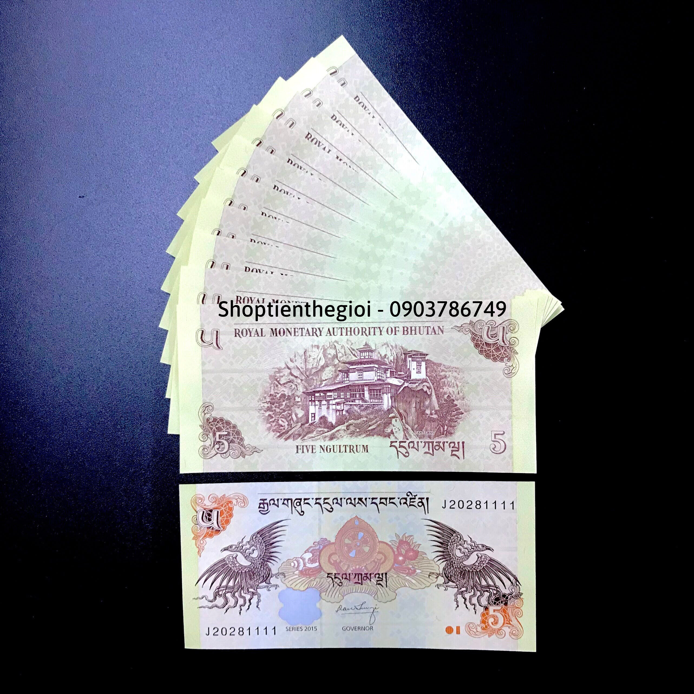 Sỉ 10 Tờ Bhutan 5 Ngultrum 2011 UNC - TT000266