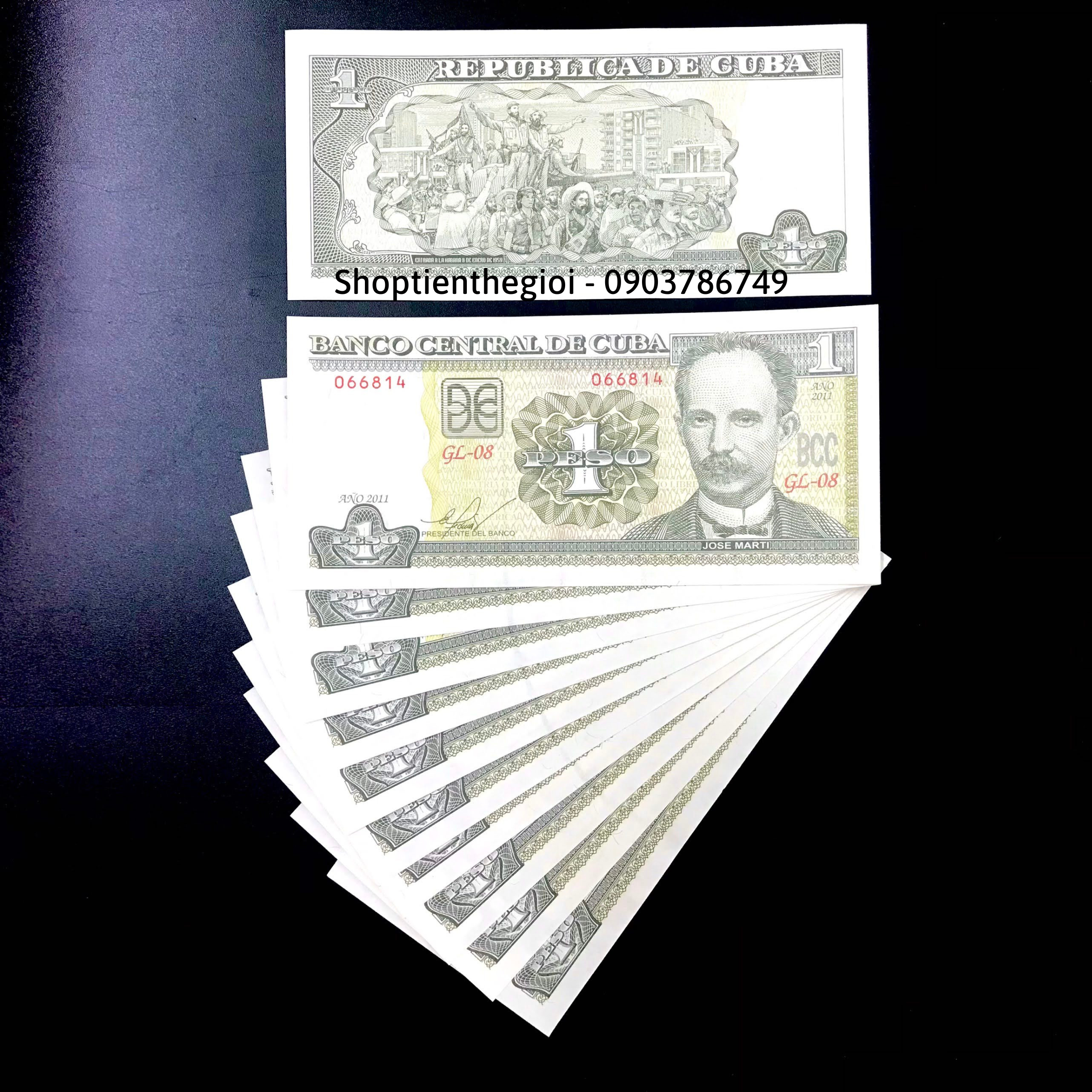 Sỉ 10 Tờ Cuba 1 Pesos 2008 UNC - TT000529