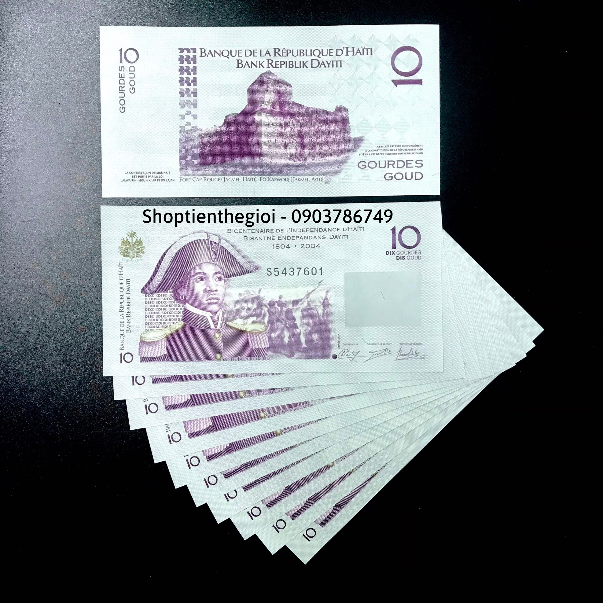 Sỉ 10 Tờ Haiti 10 Gourdes 2010 UNC - TT000549